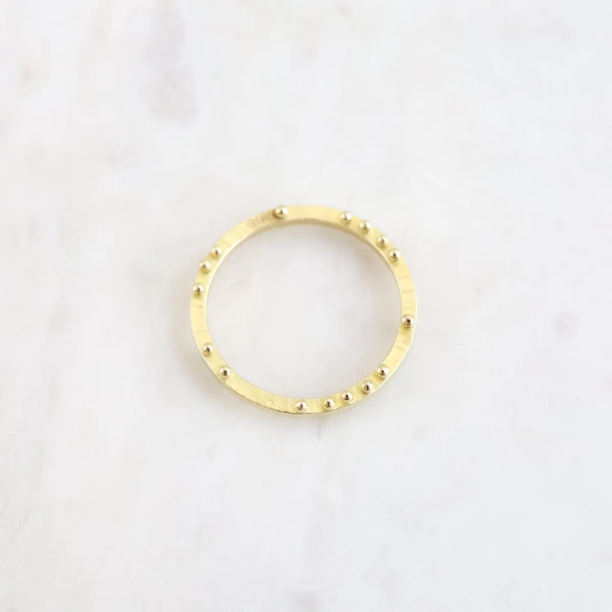 14k Yellow Gold Scattered Dot Ring