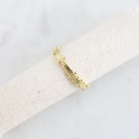 14k Yellow Gold Scattered Dot Ring