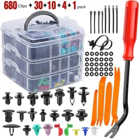 725 Pcs Bumper Retainer Clips Car Push Retainer Kit