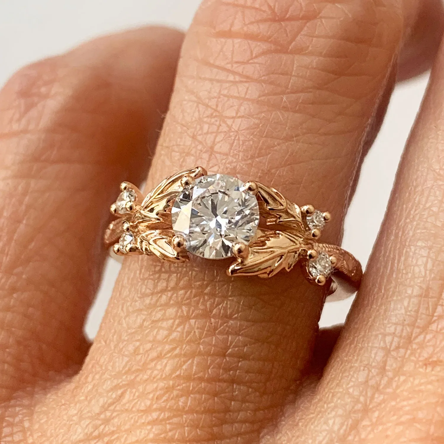 Bespoke Alex Oak Tree Diamond Engagement Ring