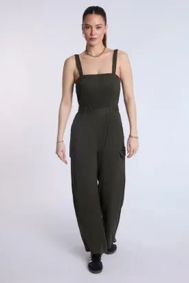 Cargo Belted Jumpsuit