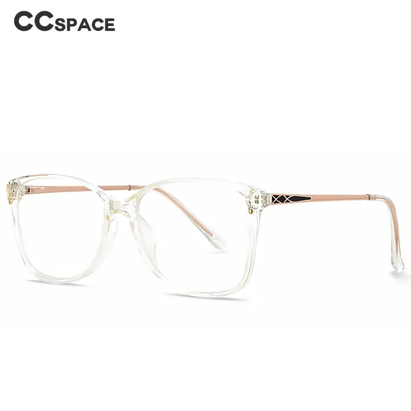 CCspace Women's Full Rim Square Tr 90 Titanium Eyeglasses 49587