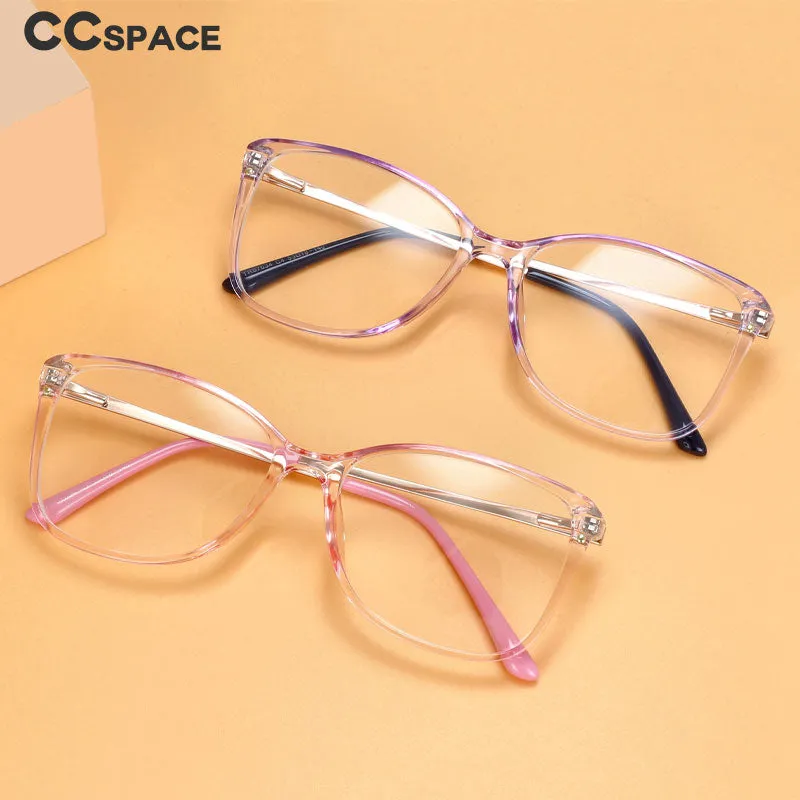 CCspace Women's Full Rim Square Tr 90 Titanium Eyeglasses 49587