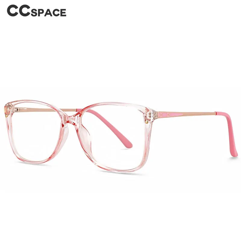 CCspace Women's Full Rim Square Tr 90 Titanium Eyeglasses 49587