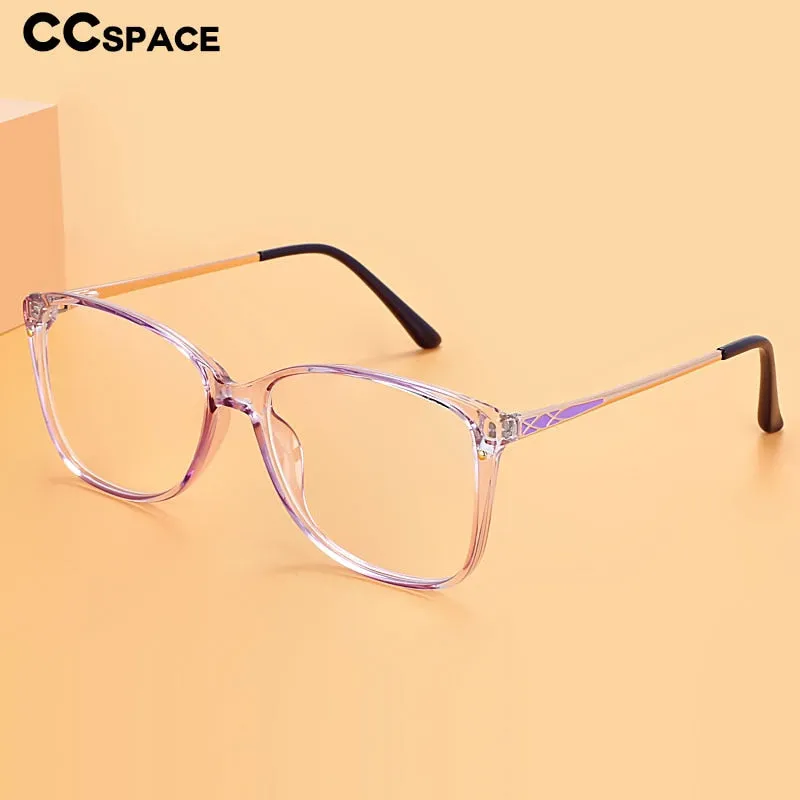 CCspace Women's Full Rim Square Tr 90 Titanium Eyeglasses 49587