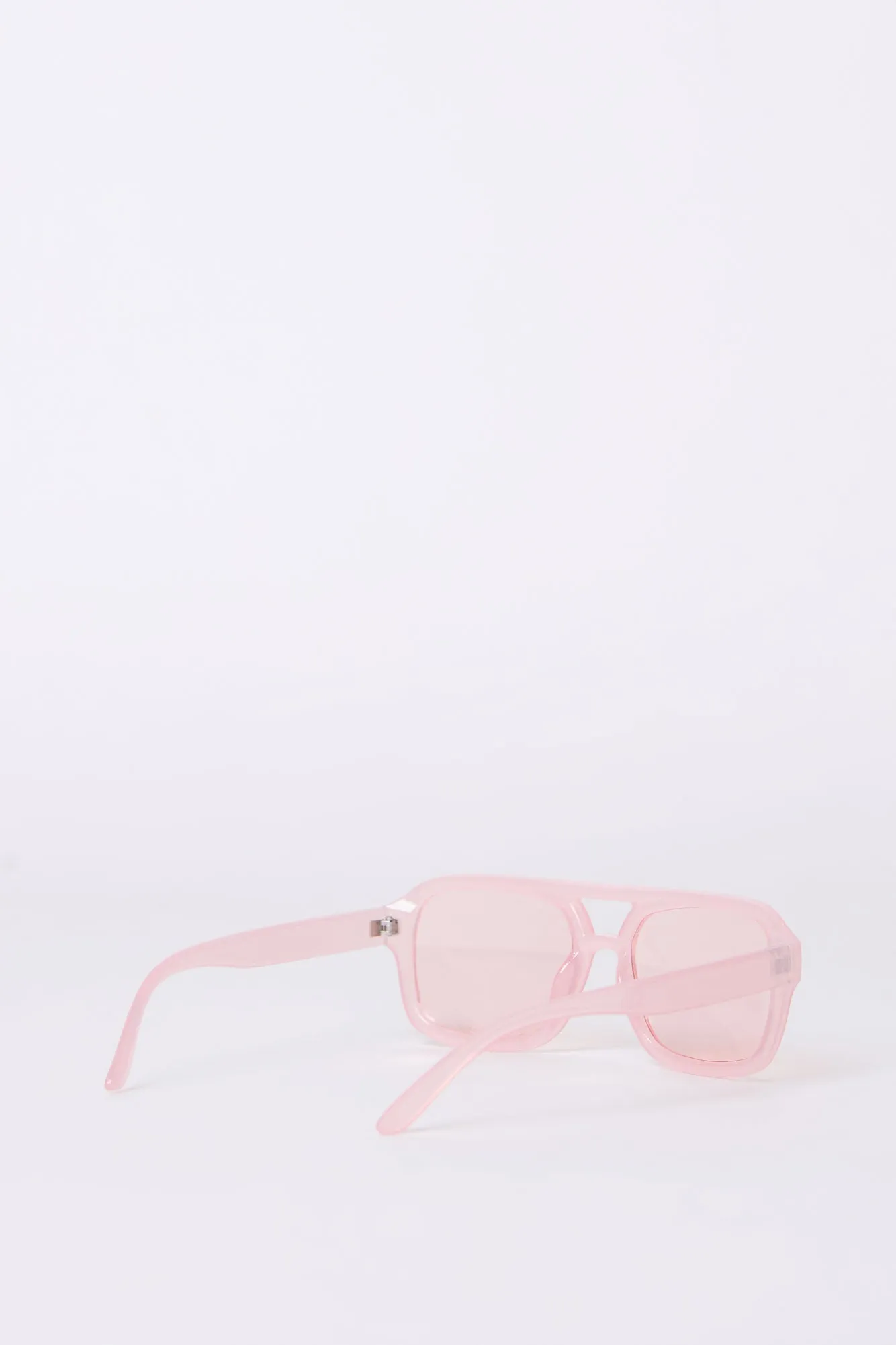 Clear Frame Rectangular Sunglasses