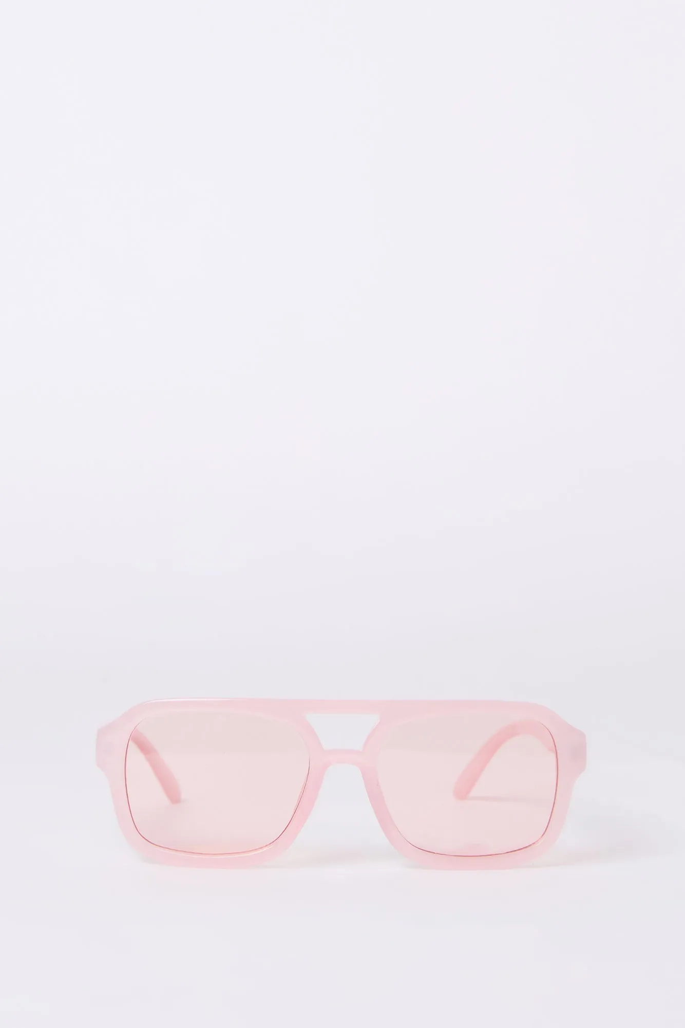 Clear Frame Rectangular Sunglasses