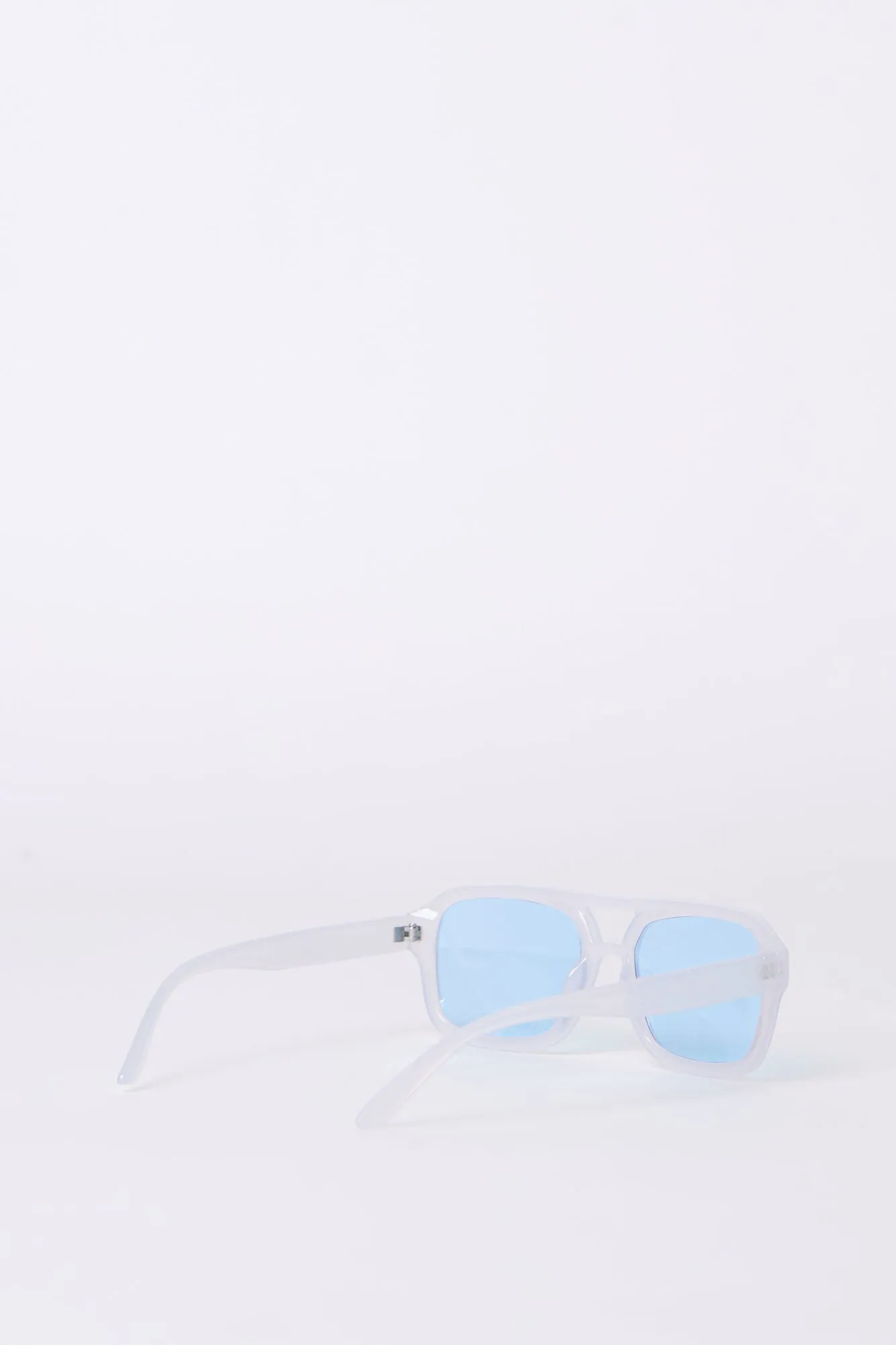 Clear Frame Rectangular Sunglasses