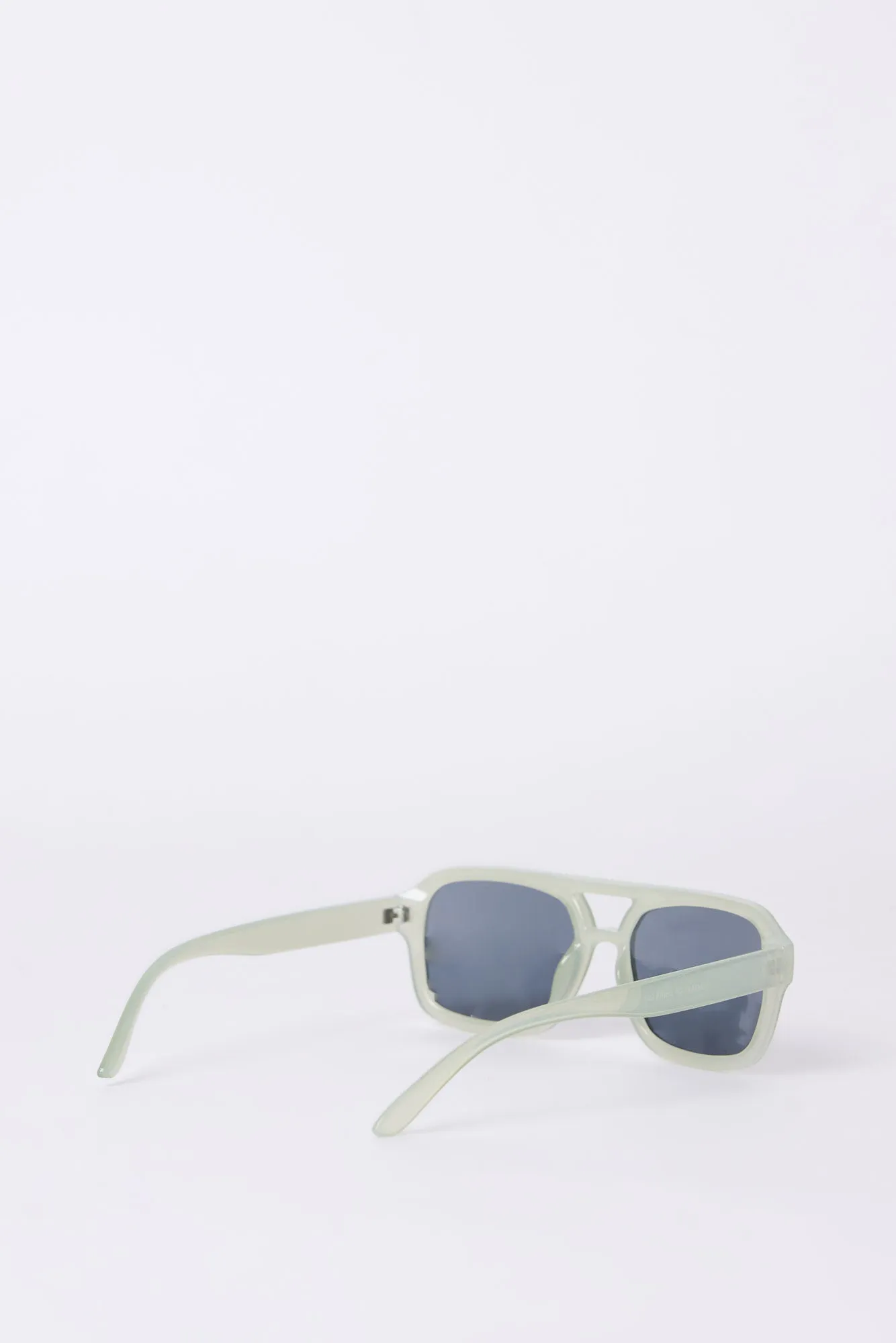 Clear Frame Rectangular Sunglasses
