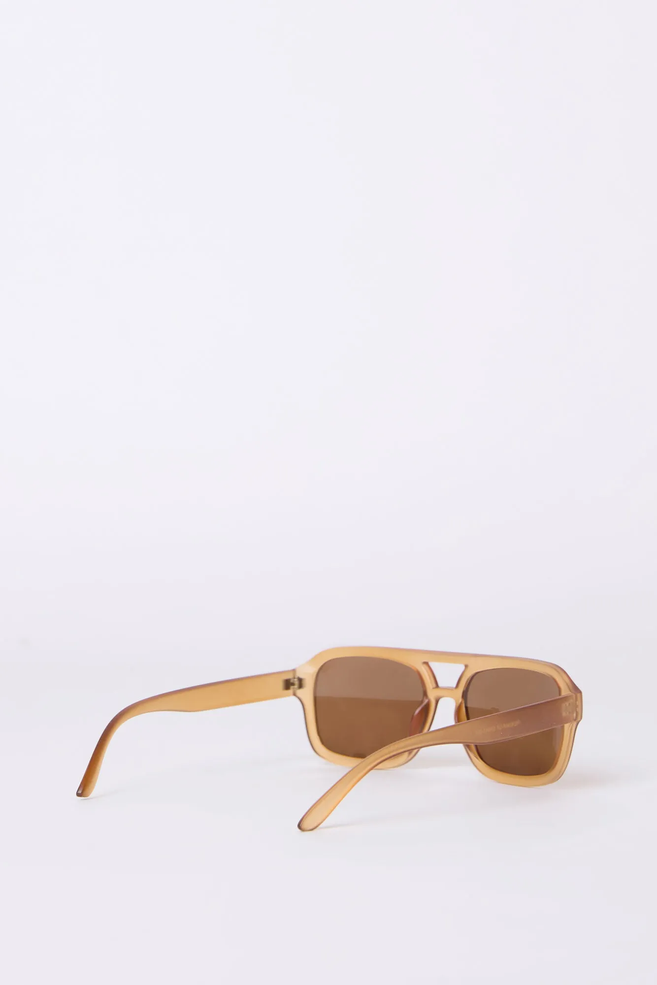 Clear Frame Rectangular Sunglasses