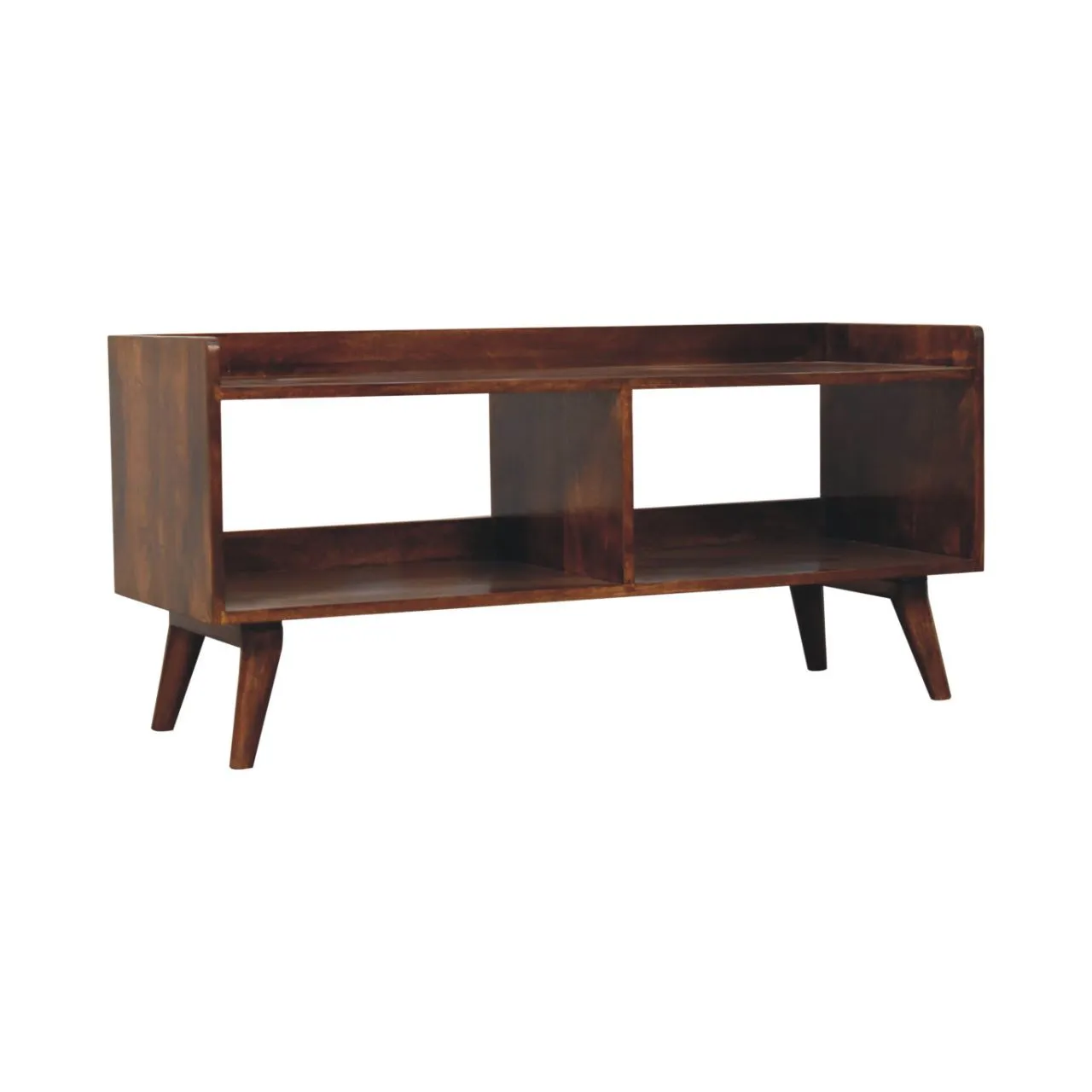 Couch.com Open Top Media Unit Brown, with Storage, Modern Style, Wood Construction, Dark Brown Finish by Couch.com