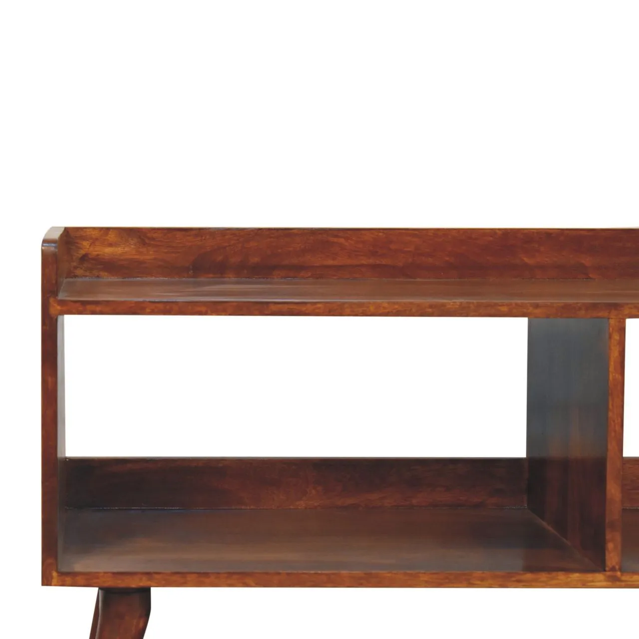 Couch.com Open Top Media Unit Brown, with Storage, Modern Style, Wood Construction, Dark Brown Finish by Couch.com