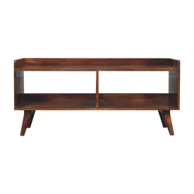 Couch.com Open Top Media Unit Brown, with Storage, Modern Style, Wood Construction, Dark Brown Finish by Couch.com
