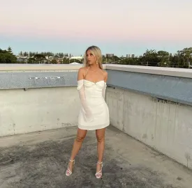 House of CB - Babydoll Dress in White