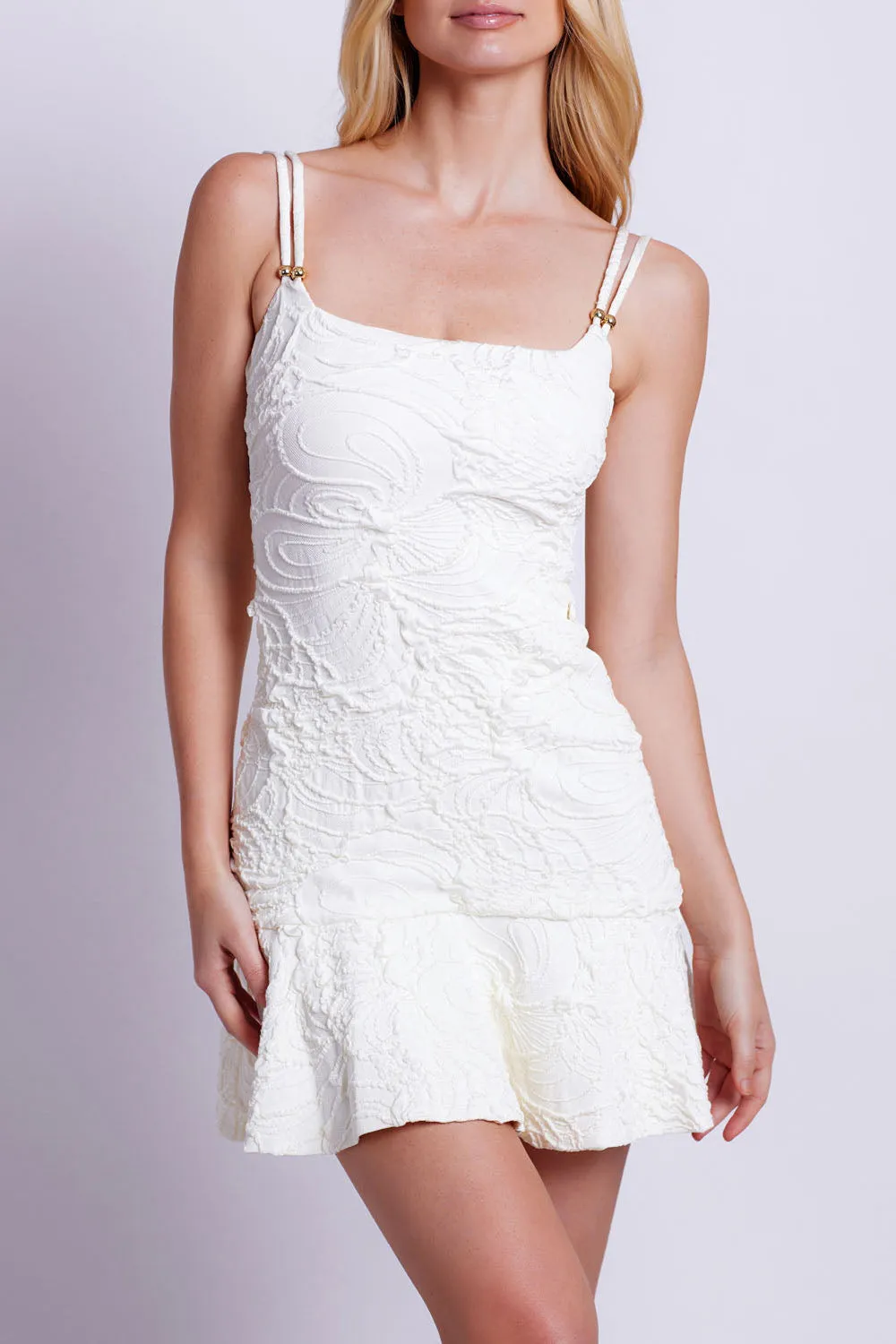 Jacquard Fitted Mini Dress