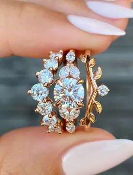 Jacqueline Stacked Ring Set- Natural Diamonds