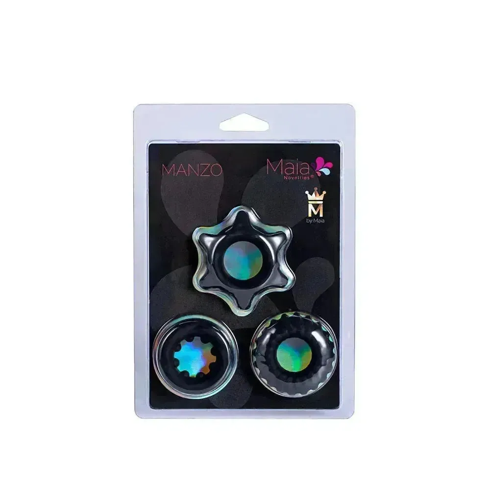 Maia MANZO -  Silicone Cock Rings - Set of 3