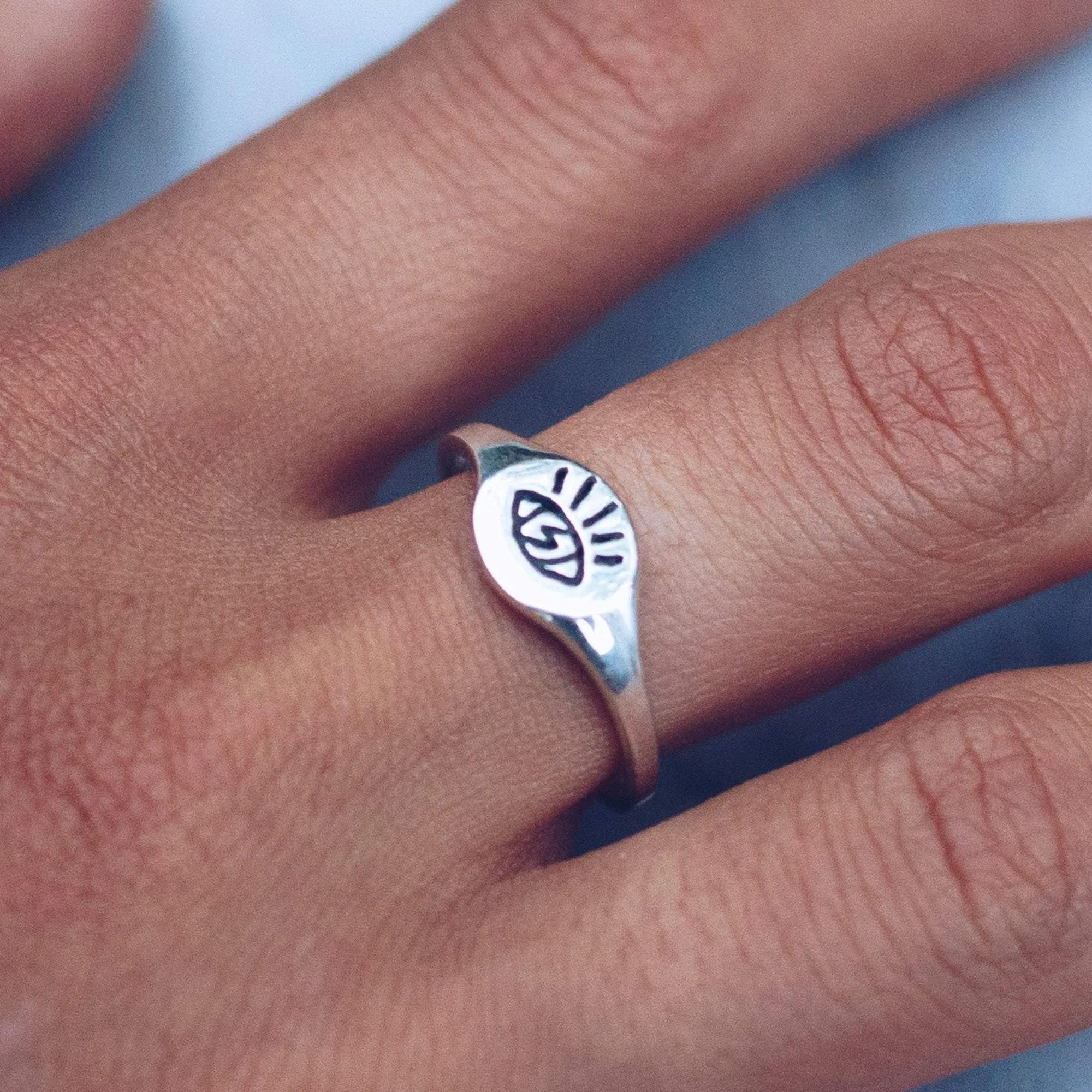 MINIMAL OPEN EYE RING | 925 STERLING SILVER