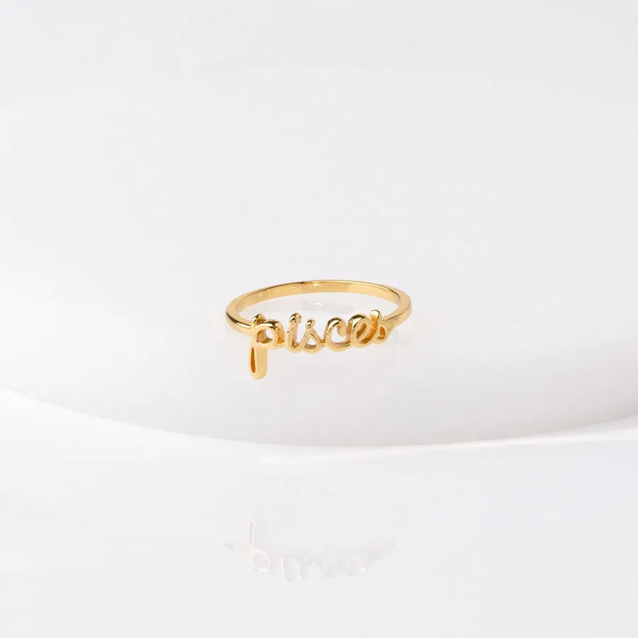 Pisces Gold Ring