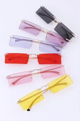 Retro Skinny Square Sunglasses