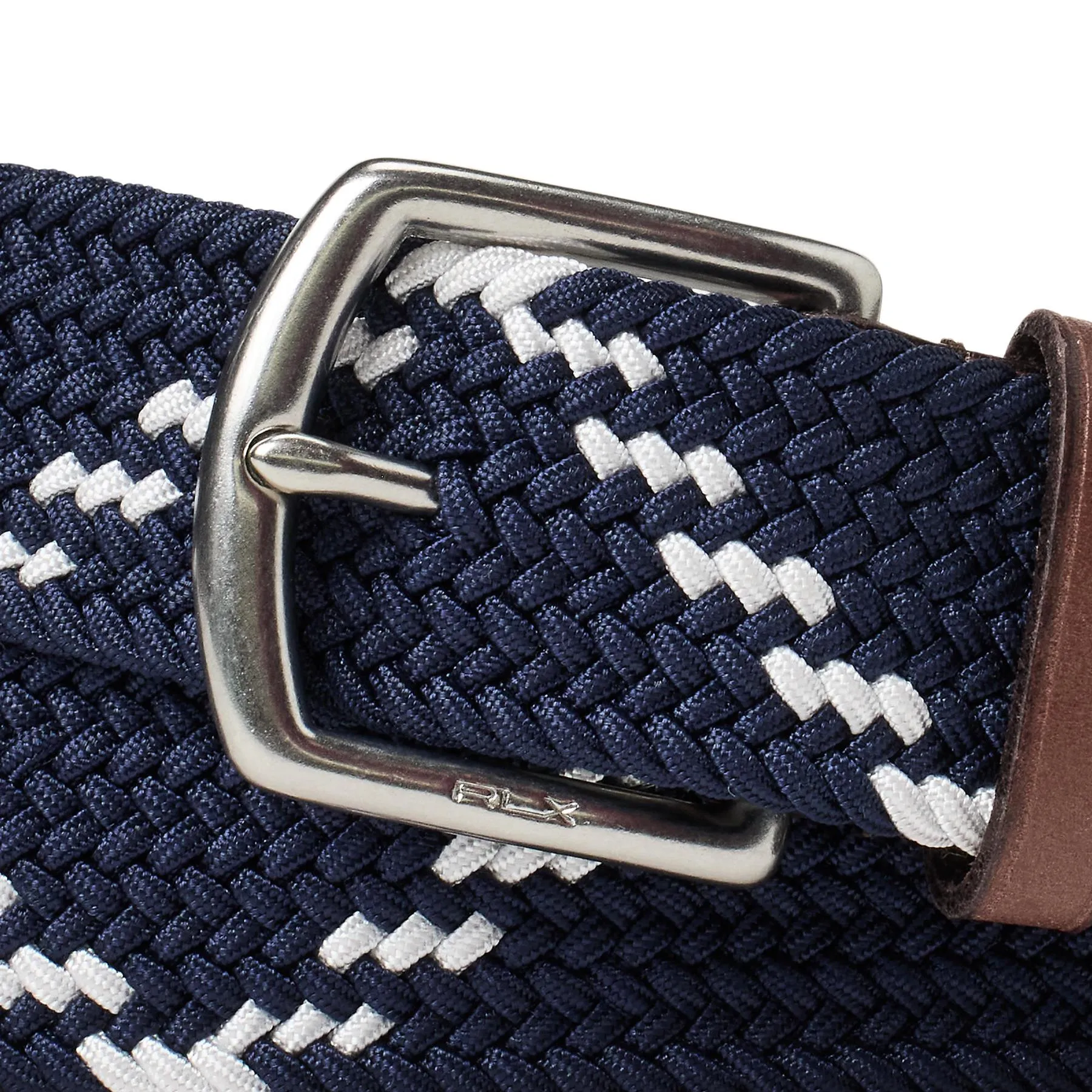 RLX Braided Stripe Belt Navy/White - 2025