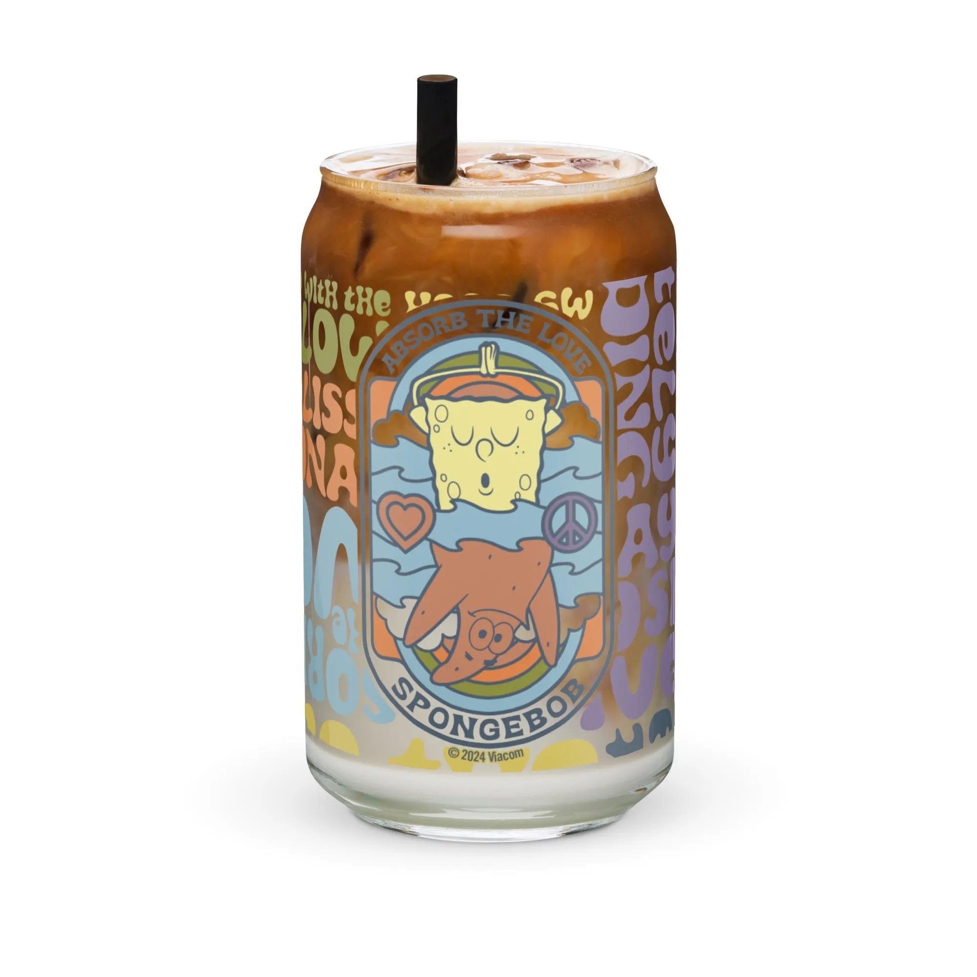 SpongeBob Squarepants Absorb The Love Can Shaped Glass