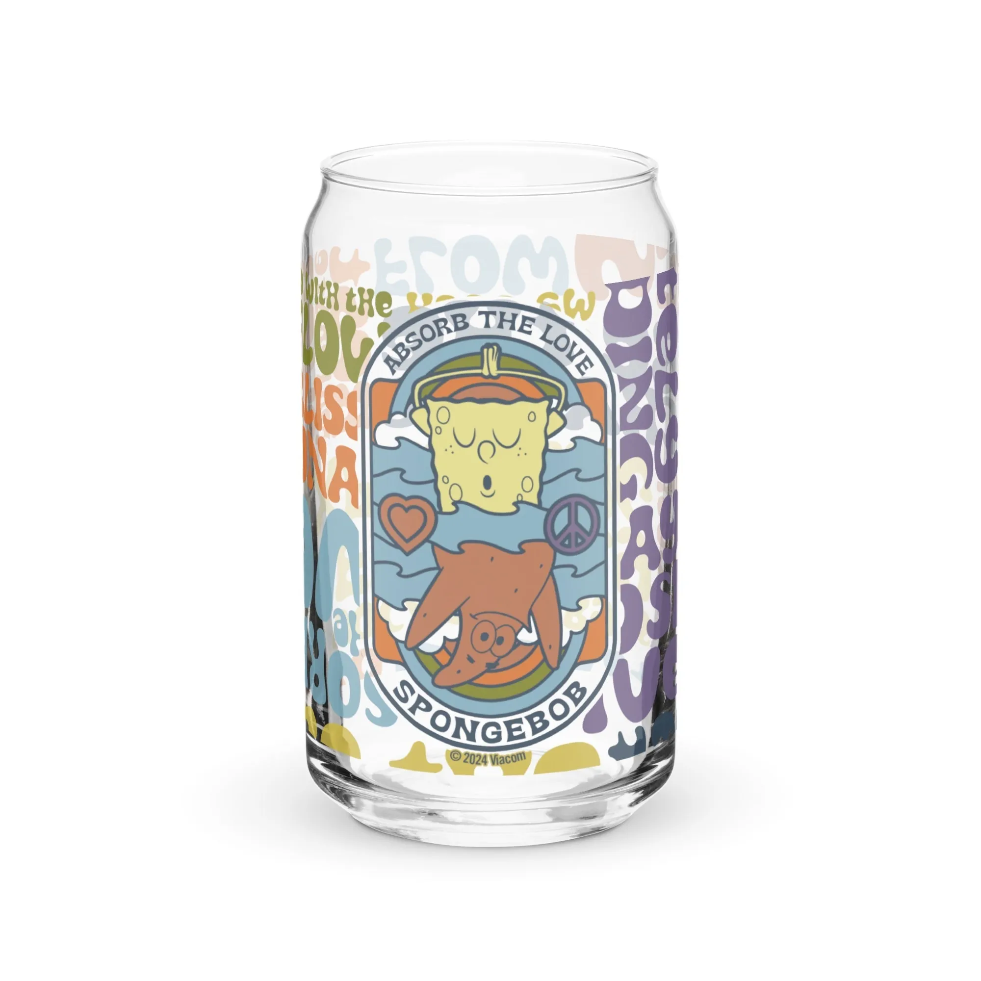 SpongeBob Squarepants Absorb The Love Can Shaped Glass