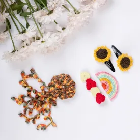 Tiny Trendsetters- Long Flower  Hanging Clip/ Rainbow  Aligator Clip/Heart Clip/ Sunflower Clip