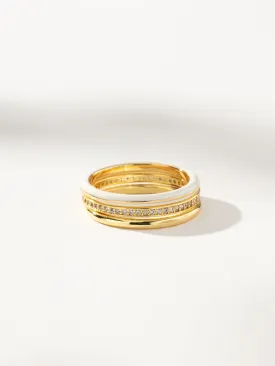 White Hot Forever Ring (Set of 3)